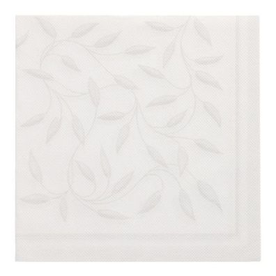 5 x 50 Servietten "ROYAL Collection" 1/4-Falz 40 cm x 40 cm weiss "New Mediterran"