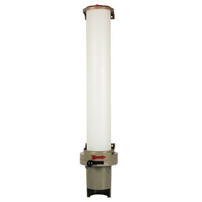1 x Becherspender, PS 67 cm x 13 cm x 15,5 cm grau für 100 Becher mit oberem Ø 7,03 c