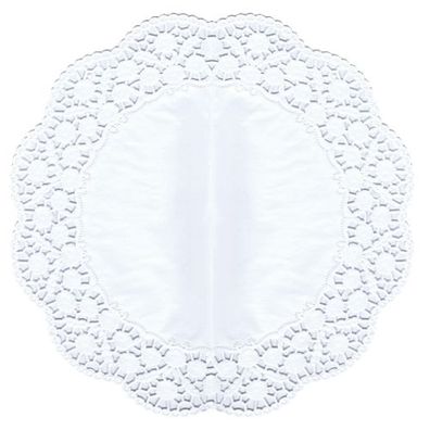 25 x 6 Tortenspitzen rund Ø 36 cm weiss