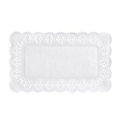 20 x 100 Spitzenpapiere eckig 30 cm x 18 cm weiss