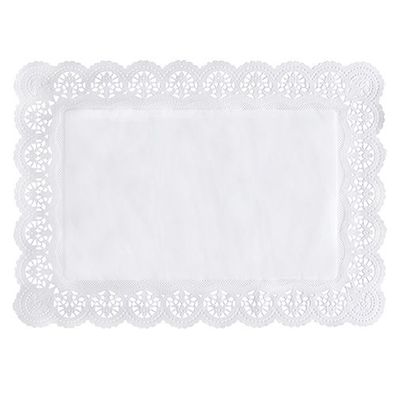 20 x 100 Spitzenpapiere eckig 45 cm x 32 cm weiss