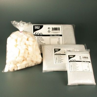 15 x 500 Flachbeutel, LDPE 24 cm x 16 cm transparent