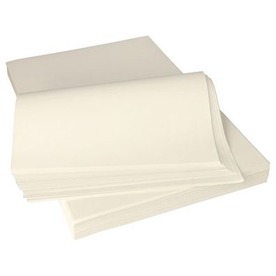 1 x Pergament-Ersatz, 1/8 Bogen "pure" 37,5 cm x 25 cm weiss à 12,5 kg, fettdicht