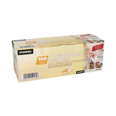 9 x 100 Spritzbeutel 1,8 l 46 cm x 23 cm transparent