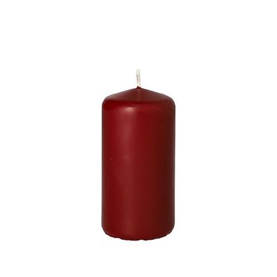 10 x Stumpenkerze Ø 50 mm · 100 mm bordeaux