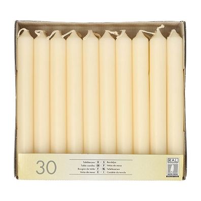 4 x 30 Tafelkerzen Ø 2,1 cm · 19,6 cm creme