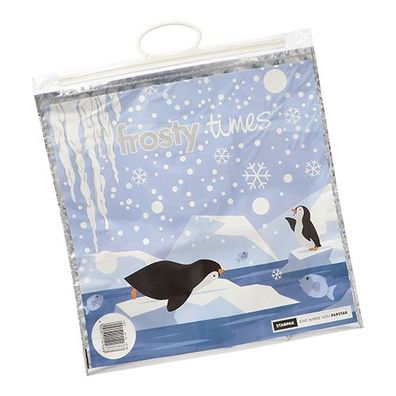75 x Tiefkühltragetaschen, LDPE 12 l 47 cm x 43 cm "Frosty Times"