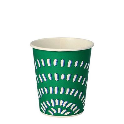 20 x 100 Trinkbecher für Kaltgetränke, Pappe 0,2 l Ø 8 cm · 8,8 cm grün