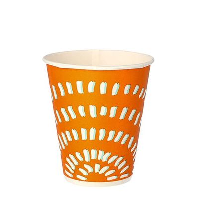 20 x 100 Trinkbecher für Kaltgetränke, Pappe 0,25 l Ø 8,97 cm · 10 cm orange
