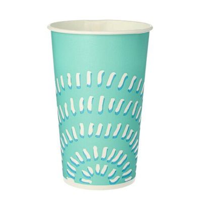20 x 50 Trinkbecher für Kaltgetränke, Pappe 0,4 l Ø 8,97 cm · 13,5 cm türkis