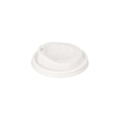 10 x 100 Dom-Deckel, PS "To Go" rund Ø 8 cm · 2,4 cm weiss