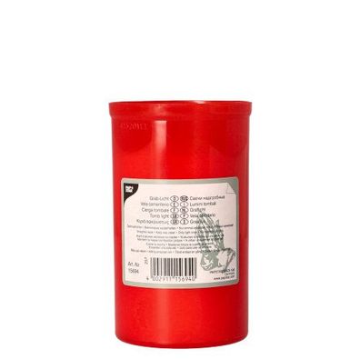24 x Grablicht T3 Ø 6,4 cm · 10 cm rote Hülle