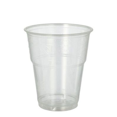 16 x 70 Kaltgetränkebecher, PLA "pure" 0,3 l Ø 9,5 cm · 11 cm glasklar mit Schaumrand