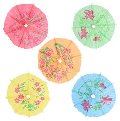 12 x 144 Deko-Picker 10 cm farbig sortiert "Eisschirmchen"