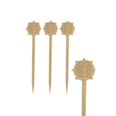 6 x 200 Fingerfood - Picker "pure" 9 cm "Steuerrad"