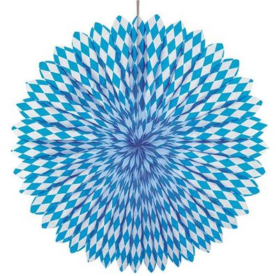 10 x Dekofächer Ø 75 cm "Bayrisch Blau" schwer entflammbar