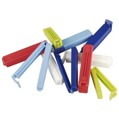 15 x 10 Verschluss-Clipse, PP farbig sortiert