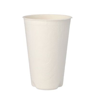 10 x 12 Trinkbecher Zuckerrohr "pure" 0,4 l Ø 9 cm · 13 cm weiss für Heißgetränke
