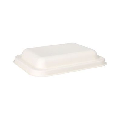 6 x 50 Deckel, Zuckerrohr "pure" 3,5 cm x 20,3 cm x 15,3 cm weiss