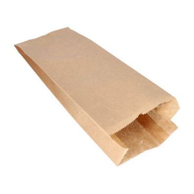 1 x 1000 Papierfaltenbeutel gefädelt Kraftpapier 35 cm x 13 cm x 7 cm braun Füllinhal