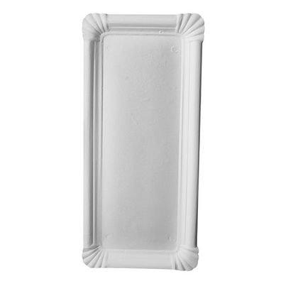 4 x 250 Teller, Pappe "pure" eckig 11 cm x 24 cm weiss