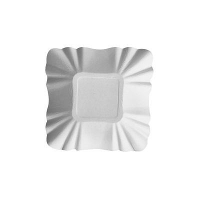 8 x 250 Schalen, Pappe "pure" eckig 9 cm x 9 cm x 3 cm weiss