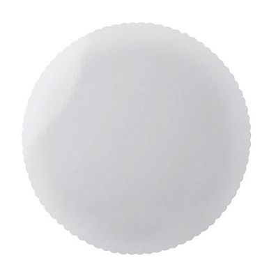 30 x 6 Tortenunterlagen, Pappe rund Ø 28 cm weiss beschichtet, mit gezacktem Rand