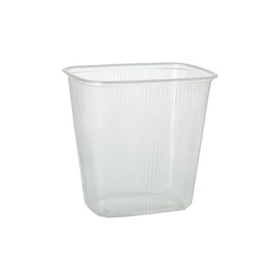 10 x 100 Verpackungsbecher, PP eckig 500 ml 10,1 cm x 8,1 cm x 10,8 cm transparent