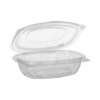6 x 50 Feinkost- und Salatschalen mit Klappdeckeln, PLA "pure" 375 ml 4,8 cm x 16,1 c