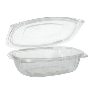 4 x 50 Feinkost- und Salatschalen mit Klappdeckeln, PLA "pure" 750 ml 6,6 cm x 20,5 c