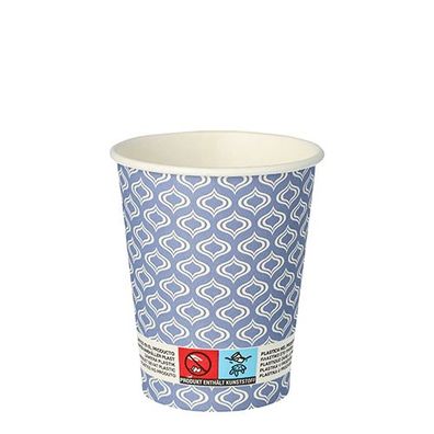 20 x 20 Trinkbecher, Pappe "To Go" 0,2 l Ø 8 cm · 9,1 cm "Blå droppen"