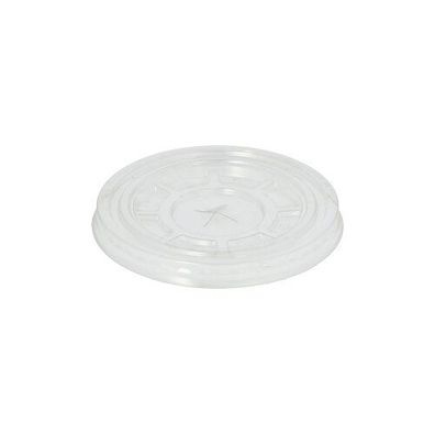 16 x 50 Deckel "Hurricane", PET rund Ø 9,5 cm glasklar mit Kreuzschlitz