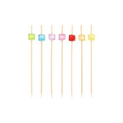15 x 40 Fingerfood - Picker 12 cm farbig sortiert "Square"