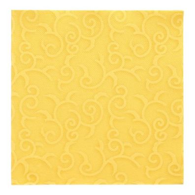 5 x 50 Servietten "ROYAL Collection" 1/4-Falz 40 cm x 40 cm gelb "Casali"