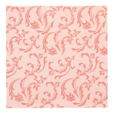 5 x 50 Servietten "ROYAL Collection" 1/4-Falz 40 cm x 40 cm nektarine "Damascato"