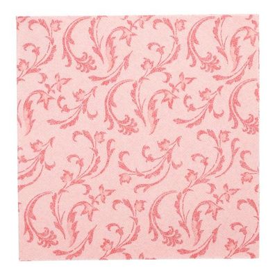 5 x 50 Servietten "ROYAL Collection" 1/4-Falz 40 cm x 40 cm rot "Damascato"