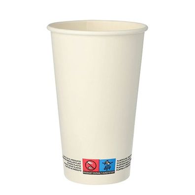 20 x 50 Trinkbecher, Pappe "To Go" 0,4 l Ø 9 cm · 13,9 cm weiss