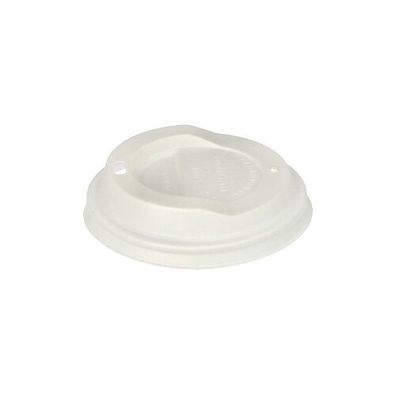 20 x 50 Dom-Deckel, C-PLA rund Ø 9 cm · 2,1 cm weiss