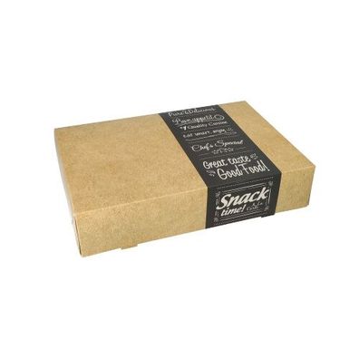 10 x 10 Transport- und Catering-Kartons "pure" eckig 8 cm x 24,5 cm x 35,5 cm "Good F