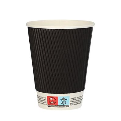 20 x 25 Trinkbecher, Pappe "To Go" 0,3 l Ø 9 cm · 11 cm Ripple Wall