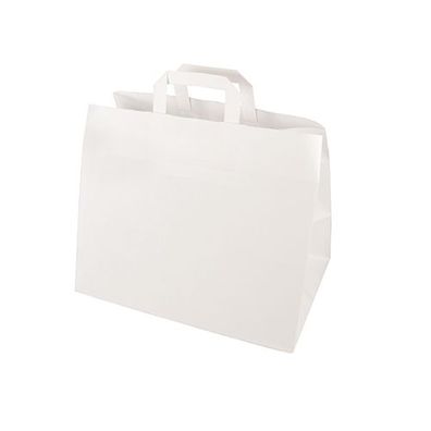 8 x 50 Tragetaschen, Papier 27 cm x 32 cm x 17 cm weiss mit Tragegriff