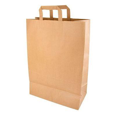 4 x 50 Tragetaschen, Papier 44 cm x 32 cm x 17 cm braun mit Tragegriff