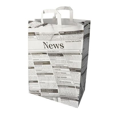 4 x 50 Tragetaschen, Papier 44 cm x 32 cm x 17 cm "Newsprint" mit Tragegriff