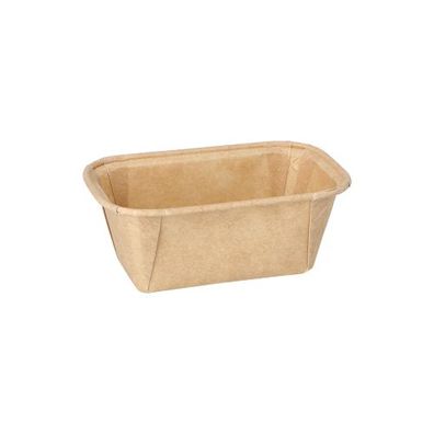 16 x 50 Backformen eckig 167 ml 4 cm x 6,5 cm x 11 cm braun
