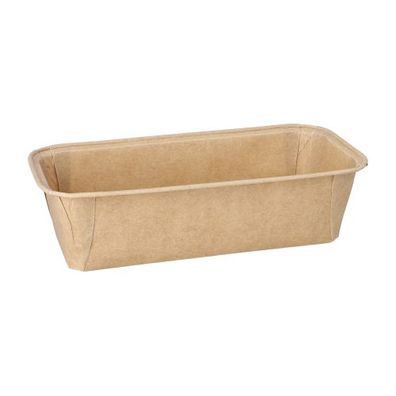 4 x 25 Backformen eckig 1033 ml 6,1 cm x 10,8 cm x 23 cm braun