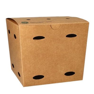 5 x 50 Pommes-Frites-Boxen, Pappe "pure" 14 cm x 14,5 cm x 14,5 cm braun "100% Fair"