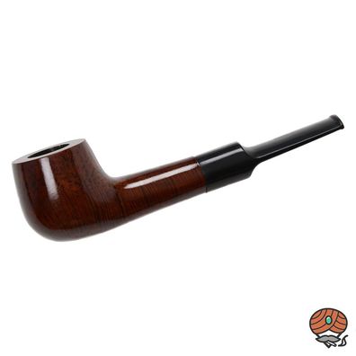 Atomic Pfeife 9 mm, rot / braun poliert, Walnuss-Holz, gerade