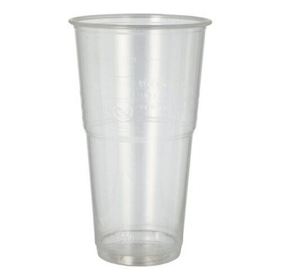 12 x 12 Kaltgetränkebecher, PLA "pure" 0,5 l Ø 9,5 cm · 16,2 cm glasklar mit Schaumra