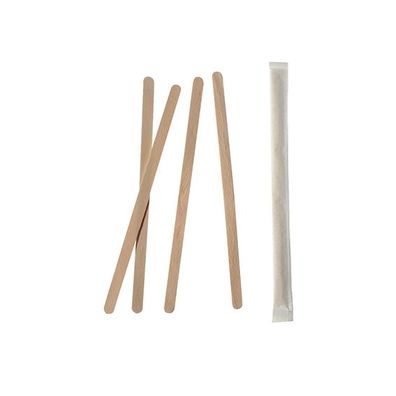 10 x 1000 Rührstäbchen, Holz "pure" 11 cm x 5 mm einzeln gehüllt