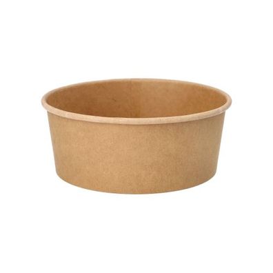 6 x 50 Salatschalen, Pappe rund 750 ml Ø 15 cm · 6 cm braun